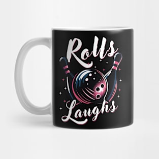 Rolls & Laughs Funny Bowling Team Mug